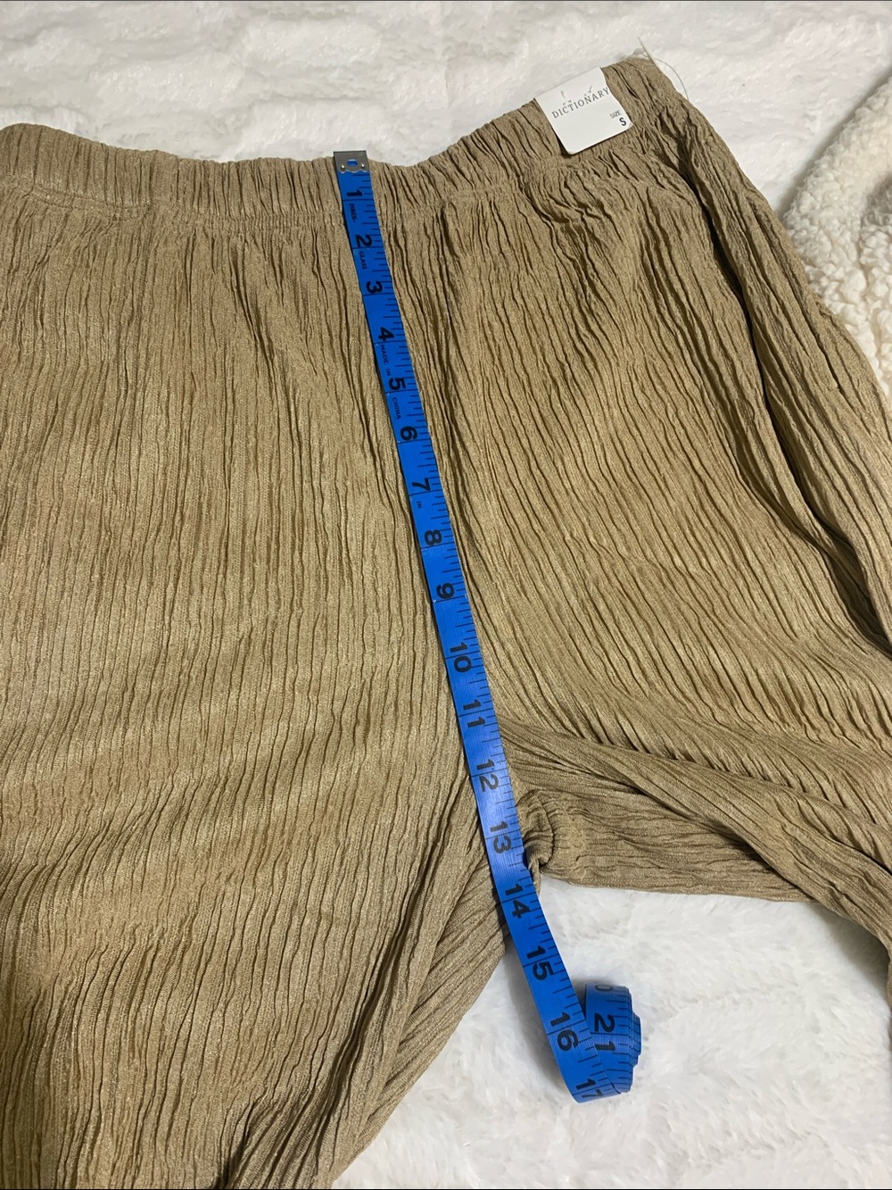 Ribbed Wide-Leg Knit Pants in Camel Neutral - Picture 9 of 10